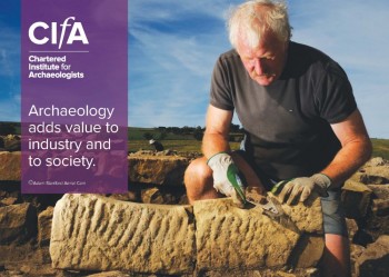 'Archaeology adds value to inustry and to society' graphic
