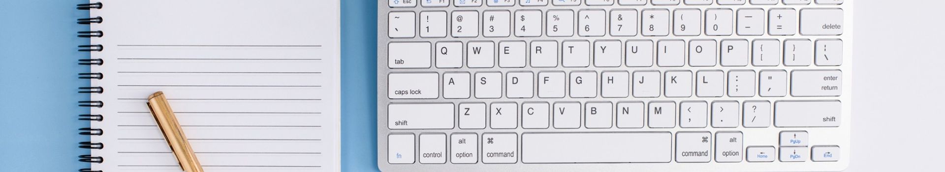Notebook and keyboard