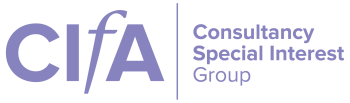 Light blue text which says CIfA Consultancy Special Interest Group 